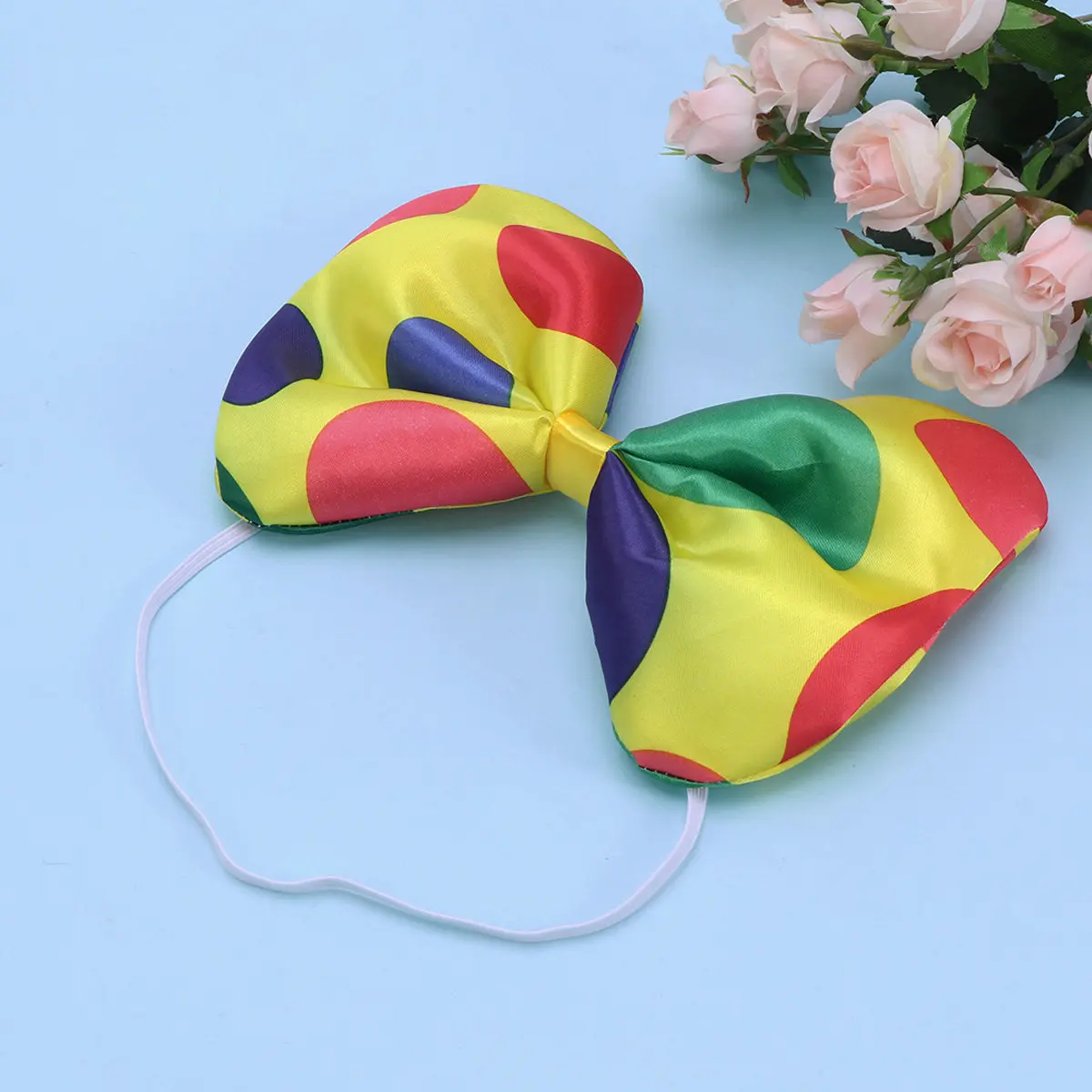 

Multicolor Polka Dot Bowknot Bow Tie Satin Clown Fancy Costume Accessory for Halloween Party Masquerade Performance Celebration