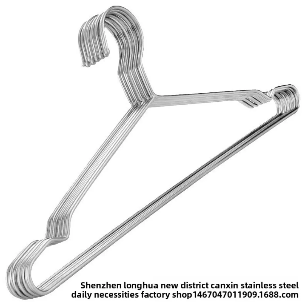 

Stainless Steel Thickened Large Non Marking Anti Slip Clothes Hanger for Home Drying Use Durable Laundry Organizer Rack