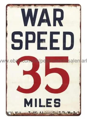 VICTORY SPEED LIMITS metal tin sign living room wall decor garage bars