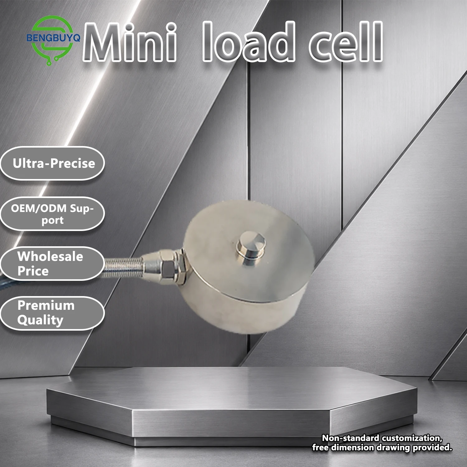 Capsule Type Weighing Sensor 20kg-5000kg Capacity IP66 Waterproof Diaphragm Loadcell for Industrial Automation