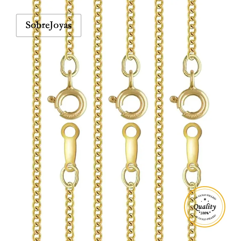 

Curb Chain Chain 14K Gold Filled Necklace 1.5MM Chain Finished Necklace Gold jewelry Minimalist Gold Filled Women Jewelry