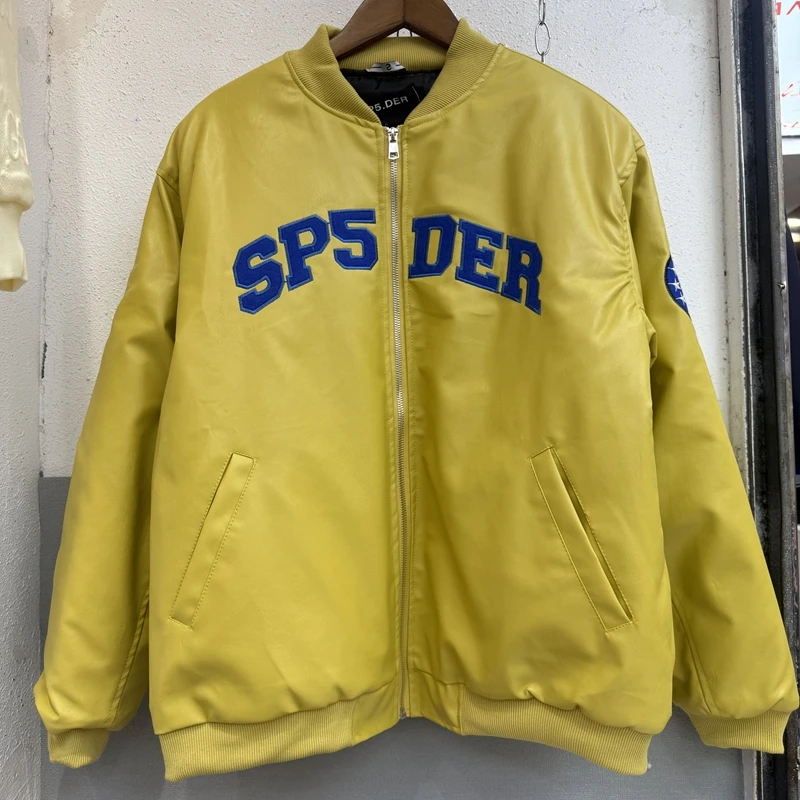 

Свободный крой из искусственной кожи, бейсбольная куртка с вышивкой Bae High Street Sle, повседневная одежда для подростков, длинная застежка-молния