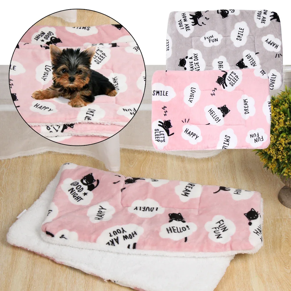 Cama suave y cálida para perros, manta para mascotas, estera para dormir para mascotas, funda de cama cálida para perros y gatos, cojín para sofá, colchón para perros pequeños y cachorros