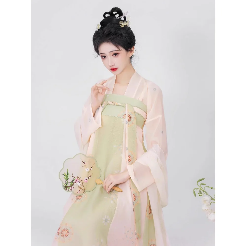 Tang-made Hanfu women's cardigan one-piece chest-length skirt suit
