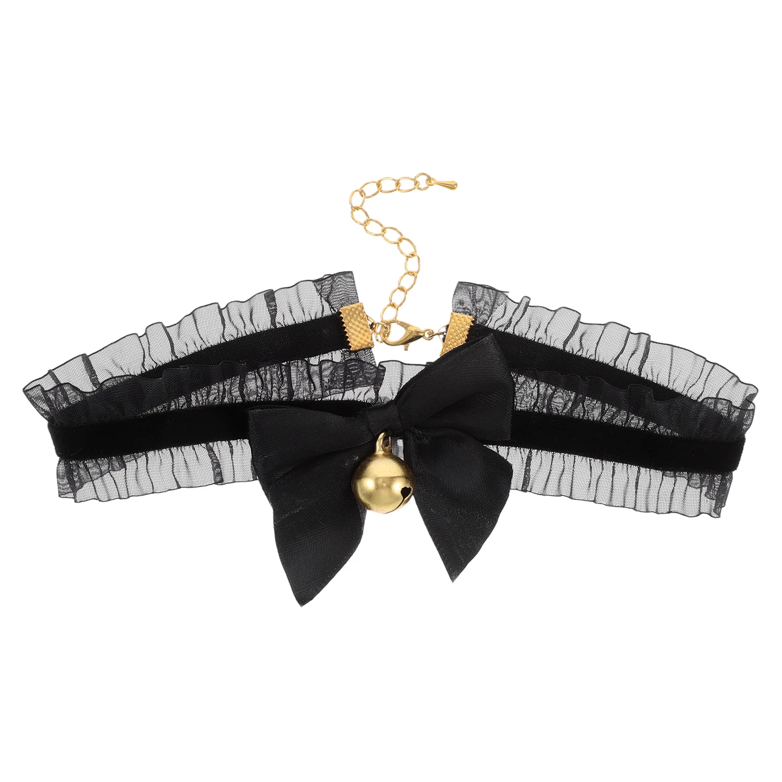 Bowknot Spitze Lolita Glocke Halsband Elegante Cosplay Halskette Hals Zubehör Retro Glocke Schmuck Frauen Choke Kragen für Frauen