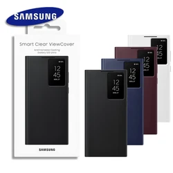 Originele Samsung Clear View Smartphone Cover voor Galaxy S22 Ultra S-View Flip Cover Schokbestendig Beschermende Telefoon Case S22Ultra