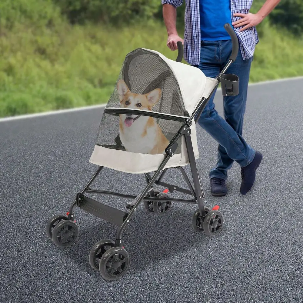 

Pet Travel Stroller, 221838in Pet Stroller, Foldable Pet Stroller Within 10kg 22 Lbs For Carrying Small And MediumSized Dogs Or