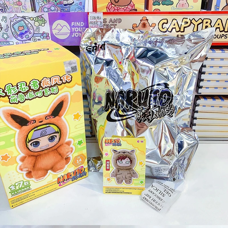 กล่องสุ่ม Eaki Naruto ใหม่ ปี 2025 มีสินค้าในสต็อก ตุ๊กตาปาร์ตี้ Naruto Shippuden กล่องสุ่มของเล่น จี้น่ารัก ของเล่นเด็ก ของขวัญวันเกิด