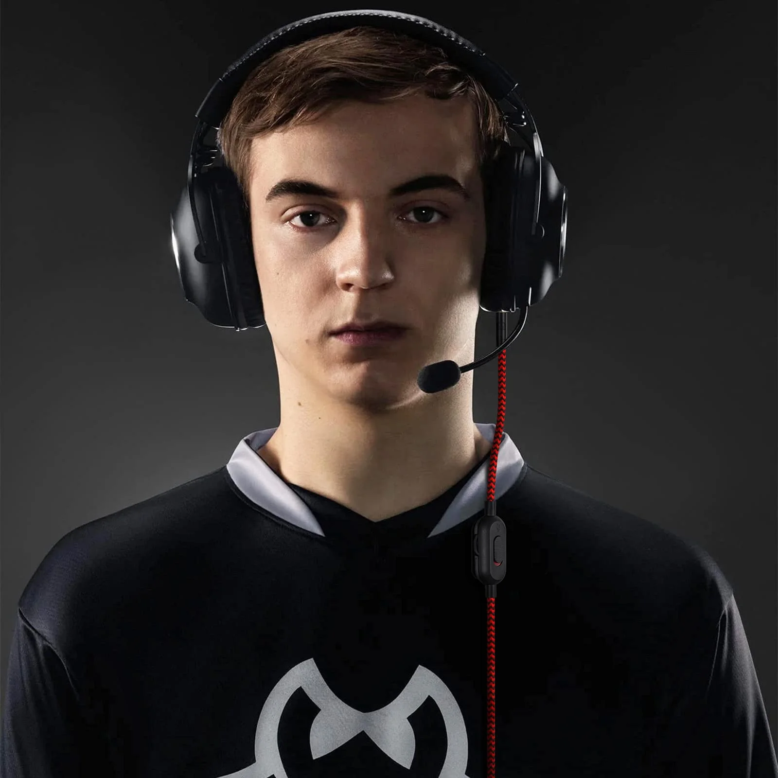 2.0 متر مضفر استبدال ملحق تمديد كابلات الحبل سلك ل Logitech G433 G233 جرام برو X سماعة الألعاب مع كتم الصوت التحكم كليب