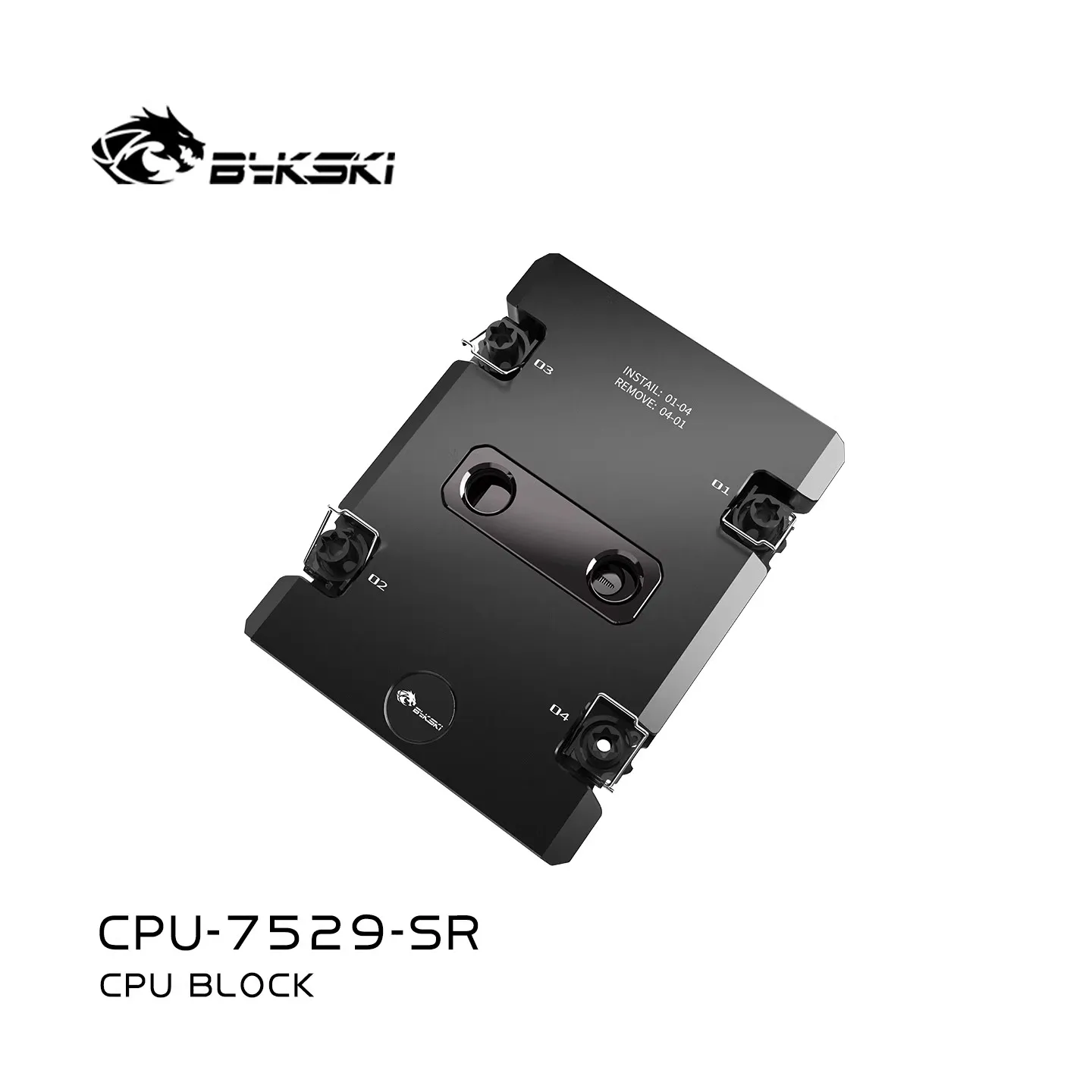 Bykski CPU Water Block Use for INTEL LGA7529 Server AI Cloud Computing Liquid Cooling All-Metal Black / CPU-7529-SR
