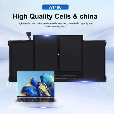 Batería para ordenador portátil A1496 para Apple MacBook Air 13 "A1466 2012/2013/2014/2015/2017 MD760LL/A + 24 meses de garantía