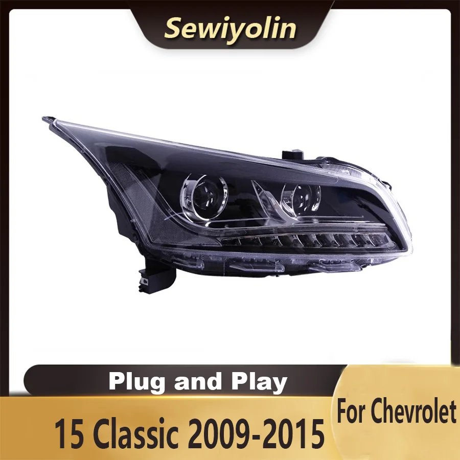 For Chevrolet 15 Classic Car Accessories Headlight Assembly LED Lights Lamp DRL Signal Plug And Play Daytime Running