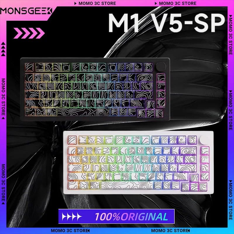 MONSGEEK M1 V5 SP Wireless Mechanical Keyboard Aluminum Alloy Tri-Mode Customized Gamer Laptop Contour Line PC Gaming keyboard