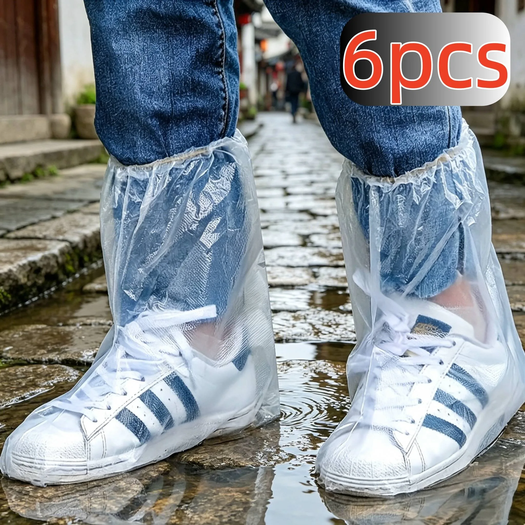 6PCS Transparent AntiSand Shoe Covers HighQuality NonSlip Washable Disposable Shoe Covers Made of Durable Material Ideal