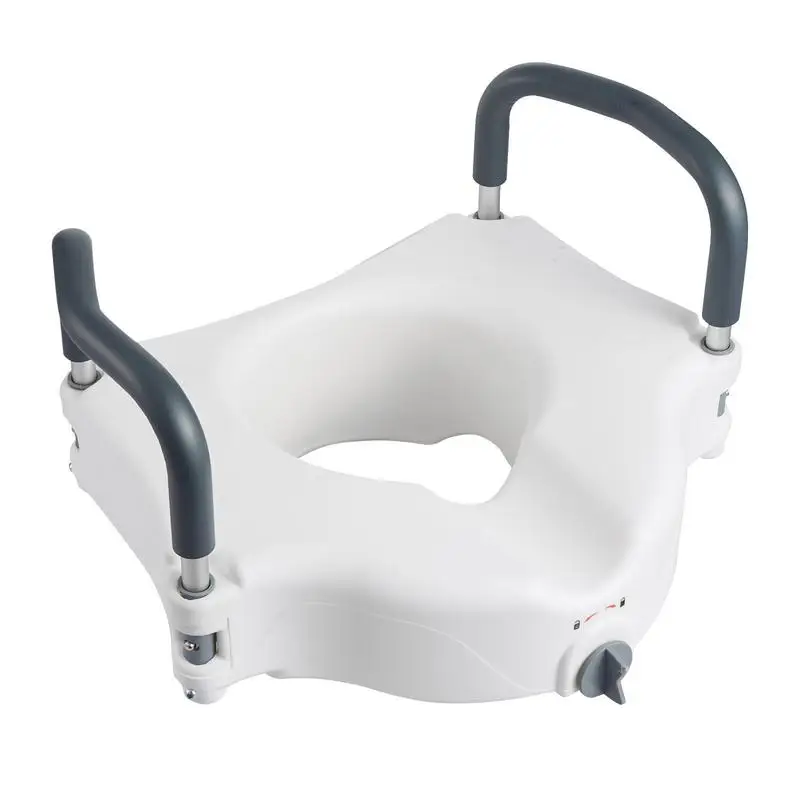 

Raised Toilet Seat with Arms, 300 lbs Load Capacity, 5-Inch Lift Height, Widened Commode Elevated Toilet Seat Riser with Padded Handles for Seniors, Elderly, Handicap, Disabled, and Adults Use