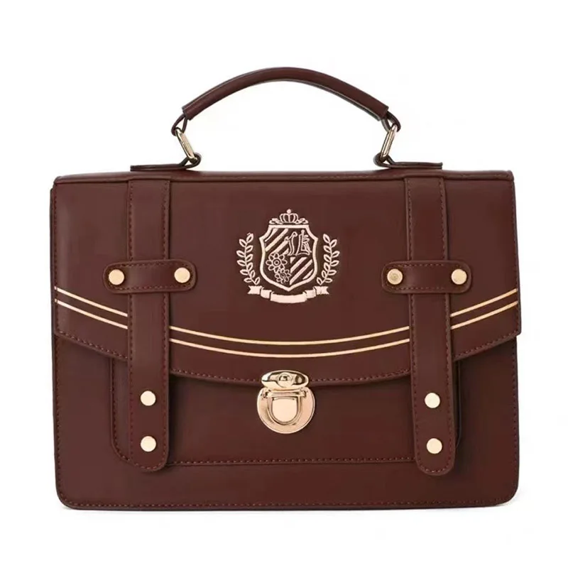 British Style Women Backpack Luxury PU Leather Backpack Japanese Student Schoolbag JK Uniform Bag Messenger Bag Cambridge Bags