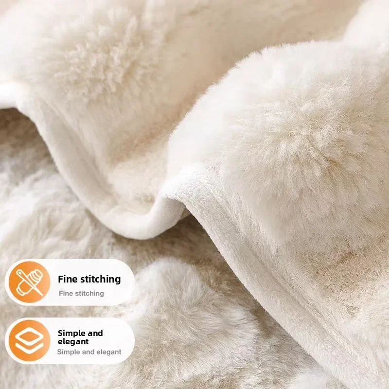 New Thick Plush Sofa Covers Non-slip Winter Warm Sofa Towel Cream Style L Shape Corner 1/2/3/4 Seaters for Living Room Home 소파매트