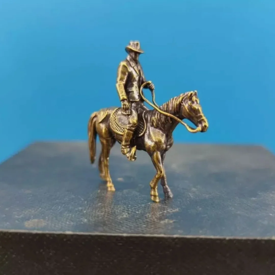 النحاس الأحمر الميت الفداء اليدوية زخرفة صياد ظهور الخيل #3