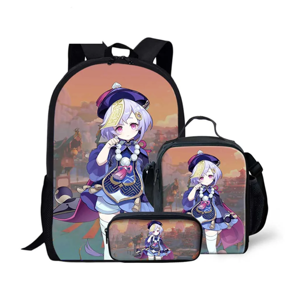 

Harajuku Youthful Funny Genshin Impact 3D Print 3pcs/Set Student Travel bags Laptop Daypack Backpack Lunch Bag Pencil Case