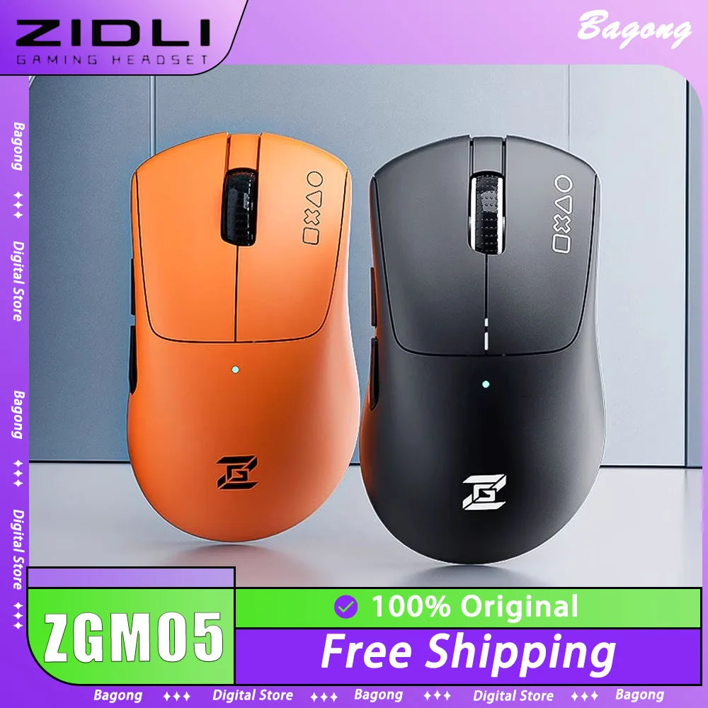 

Беспроводная мышь ZIDLI ZGM05, двойной режим, легкая игровая мышь 2,4G Paw 3311 с низкой задержкой, длительный срок службы батареи, ПК, геймера, офисные подарки