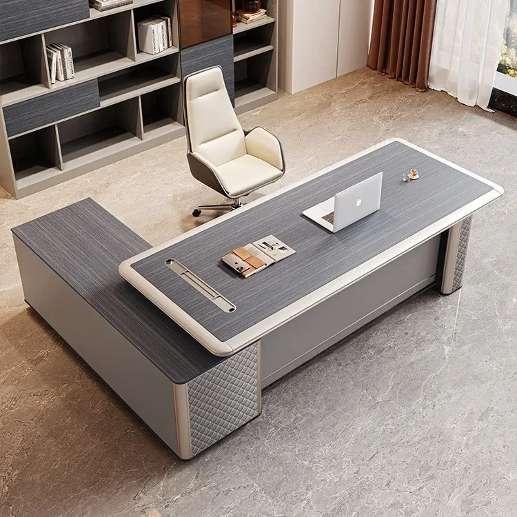 Manager's desk, office desk, boss's desk, modern minimalist high-end supervisor, single person middle-class table and chair