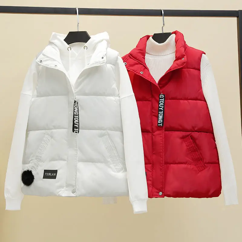 Gilet corto senza maniche da donna autunno inverno donna giacca imbottita in cotone caldo da donna semplice gilet antivento A155