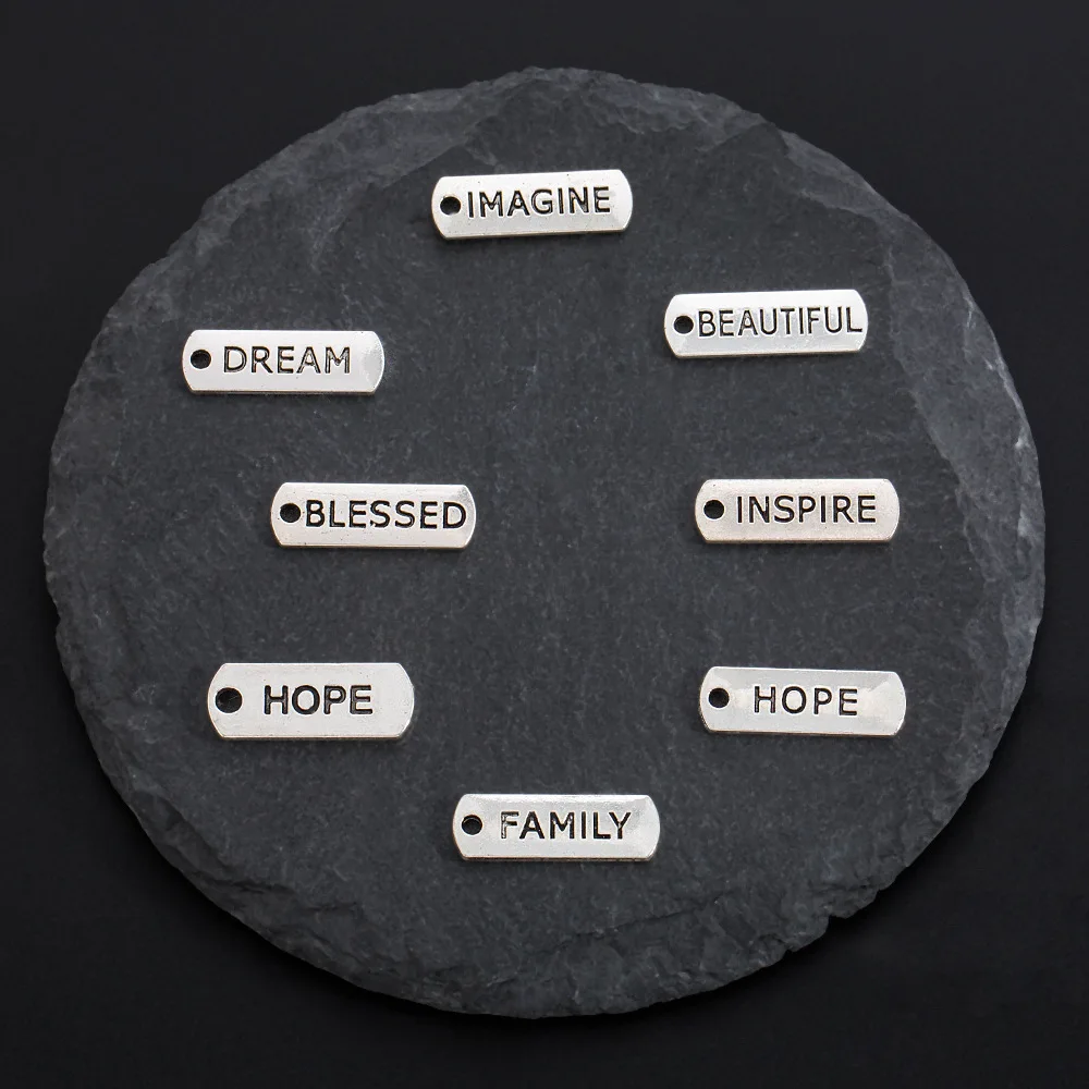 سبيكة إلكتروني العلامة التجارية الصيف هدية عيد ميلاد قلادة قلادة مجموعة الإكسسوارات قلادة الرسالة الفضية