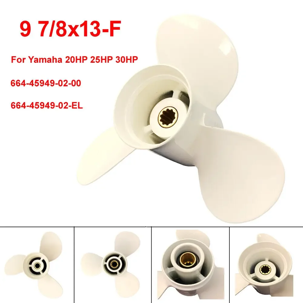 

664-45949 664-45949-02 Boat Propeller 9 7/8x13F for Yamaha Outboard Engine 20HP 25HP 30HP F25