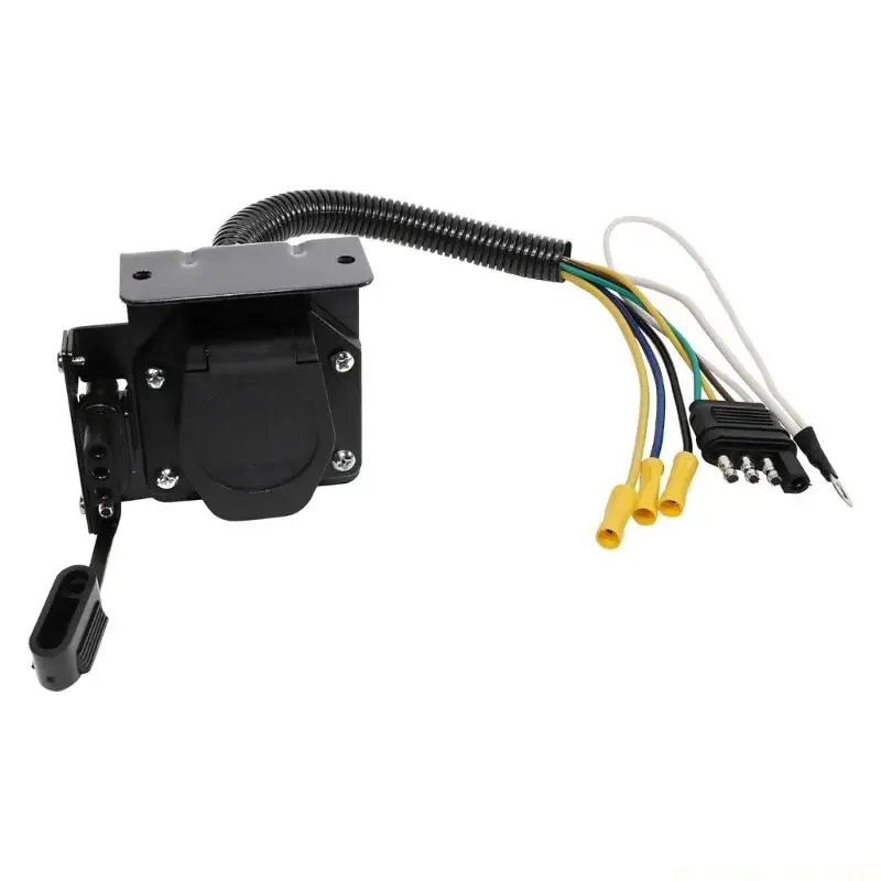 J0MA Multiple Function 4 Pin to 7 Pin Trailer Light Converter Plastic for Auto Transport