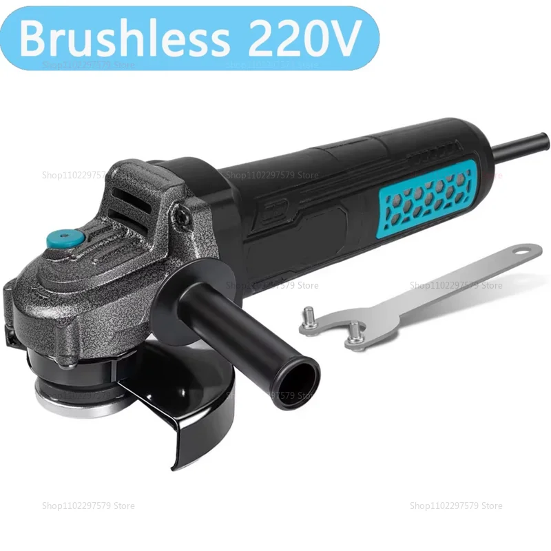 

Электрическая бесщеточная угловая шлифовальная машина 100 мм, 220 В, 10000 об/мин, электроинструмент для шлифования металла, дерева, вилка европейского стандарта, компактный прочный инструмент