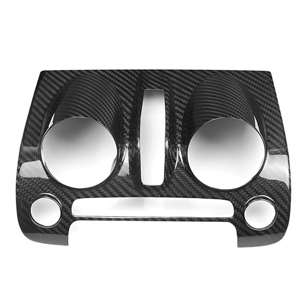 Super Sale Real Carbon Fiber Car Center Console Air Conditioning CD Button Panel Cover Trim Frame for Chevrolet Camaro 2010-2015