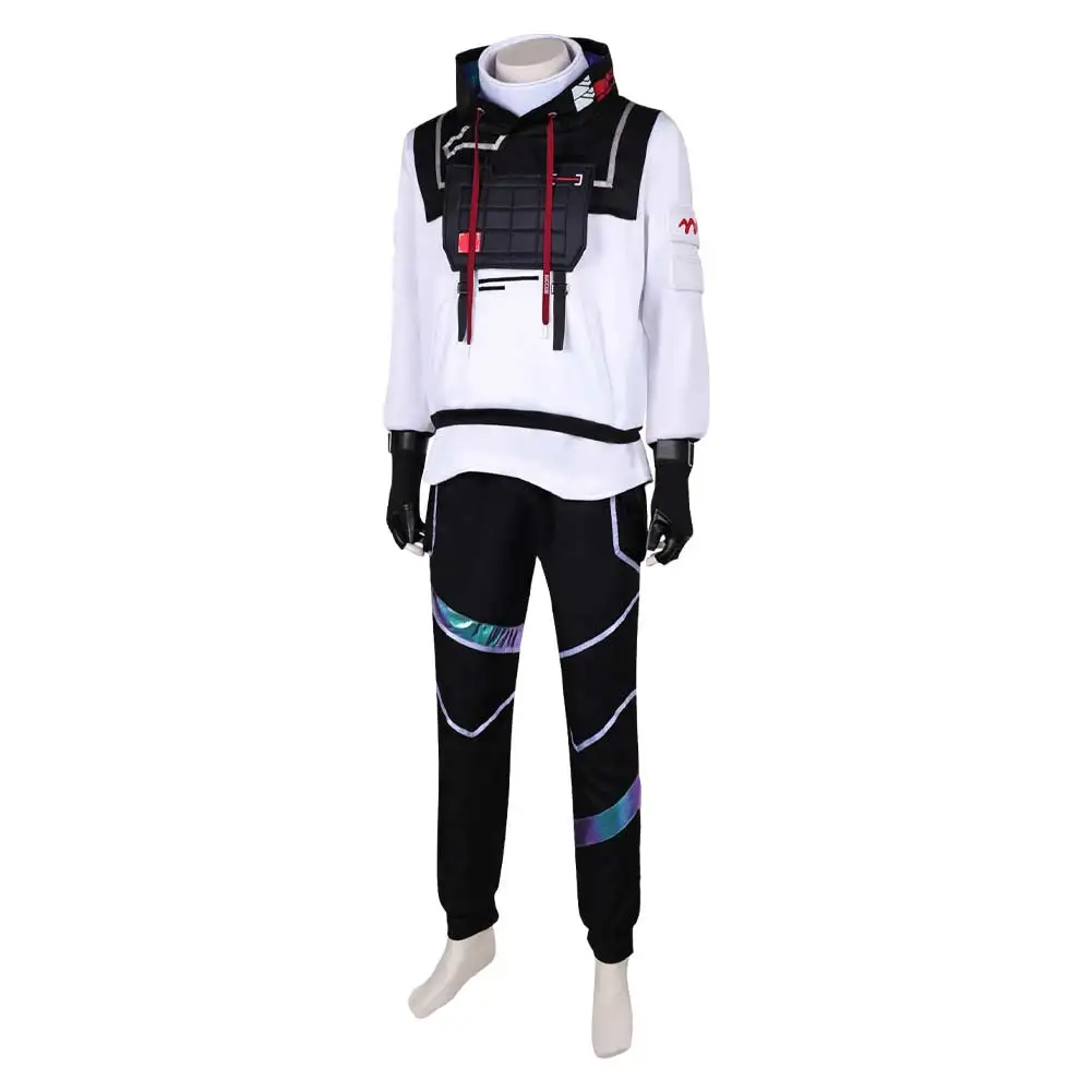 Game Valorant Fantasy Iso Cosplay Kostuum Volwassen Mannen Jas Jas Vest Broek Handschoenen Outfits Halloween Carnaval Feest Vermomming Pak