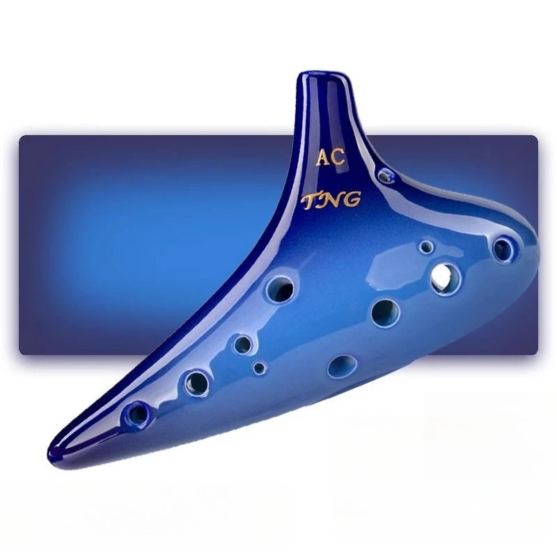 

Hooqu 12-Hole Ocarina Musical Instrument 12-Hole AC Beginner Introductory Girls Professional Performance