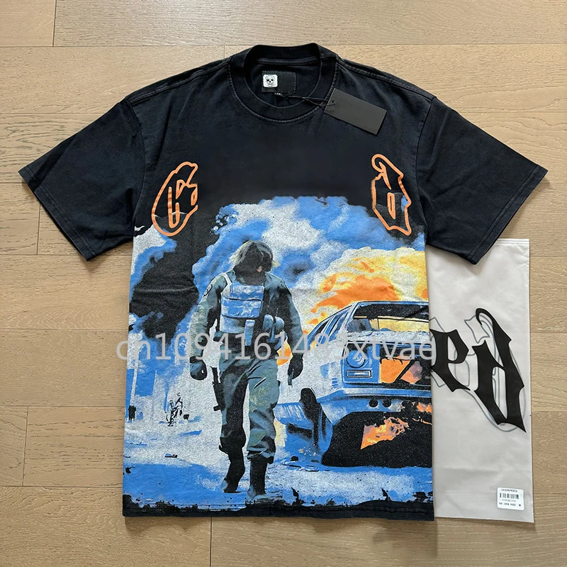 

Trend Brand GS Men's T-shirts Letter Logo Print Top Tees Designer Brand Couple's Hip Hop T-shirts