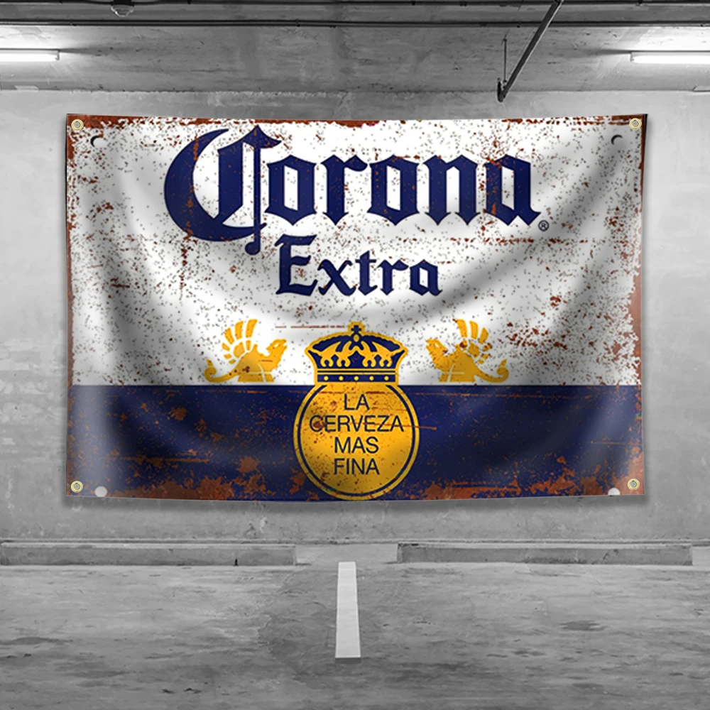 Beer Brand Retro Banner Flag Poster Wall Art Decoration AD Vintage Sign Bottle Extra Mexico Man Cave Garage Pub Club Bar