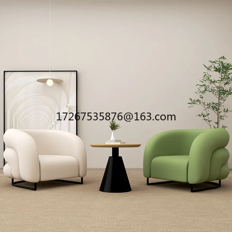 

Light luxury single sofa chair bedroom balcony lazy sofa small apartment living room single chair leisure chair