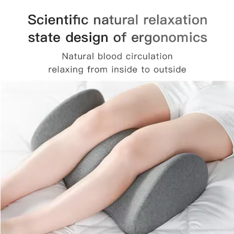 Knee Pillow for Back Pain Provides Relief and Support for Sleeping on Side Stomach or Back Memory Foam Leg Pillow