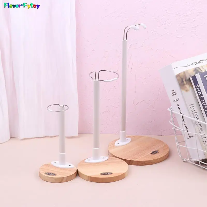 1Ps 20cm-60cm Doll Stands Display Holder for Dolls Model Plastic Support Wooden Base Home Decoration