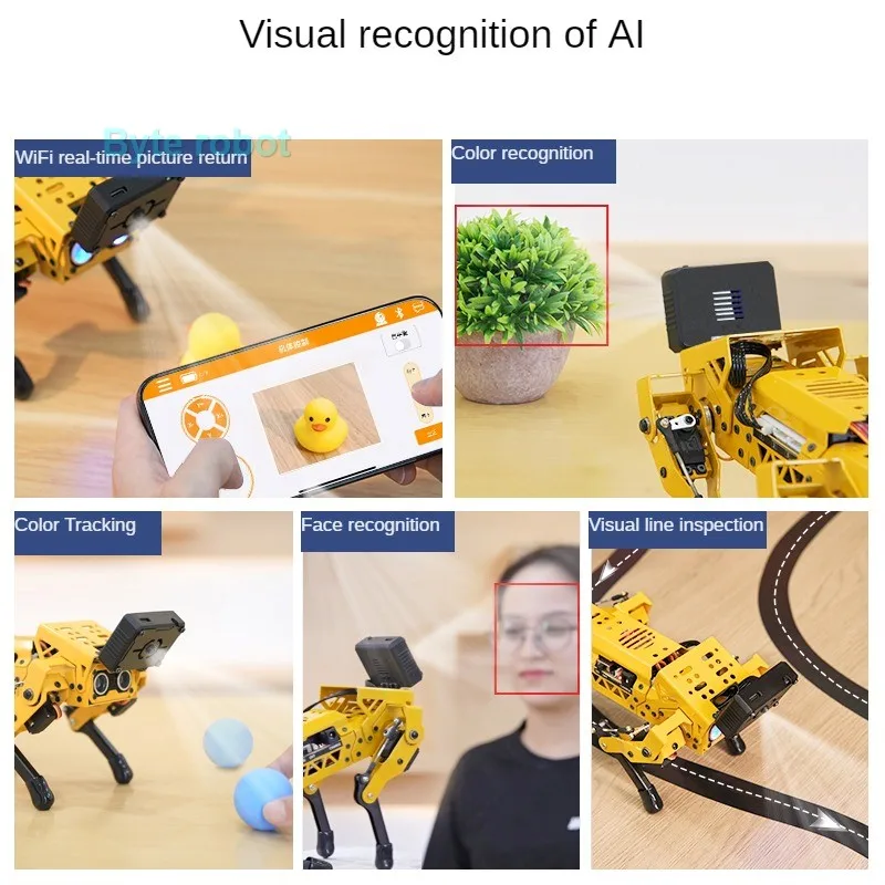 ESP32 czteroosobowy robot AI Dog Mechdog inteligentny wizualny zestaw bionicznej robotyki dla Arduino dla programowalnego graficznego robota Python