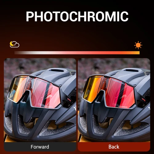 Imagen 2 del producto KAPVOE-gafas fotocromáticas para ciclismo para hombre y mujer, lentes de sol para bicicleta de montaña, transparentes, para deportes de montaña, triatlón y correr