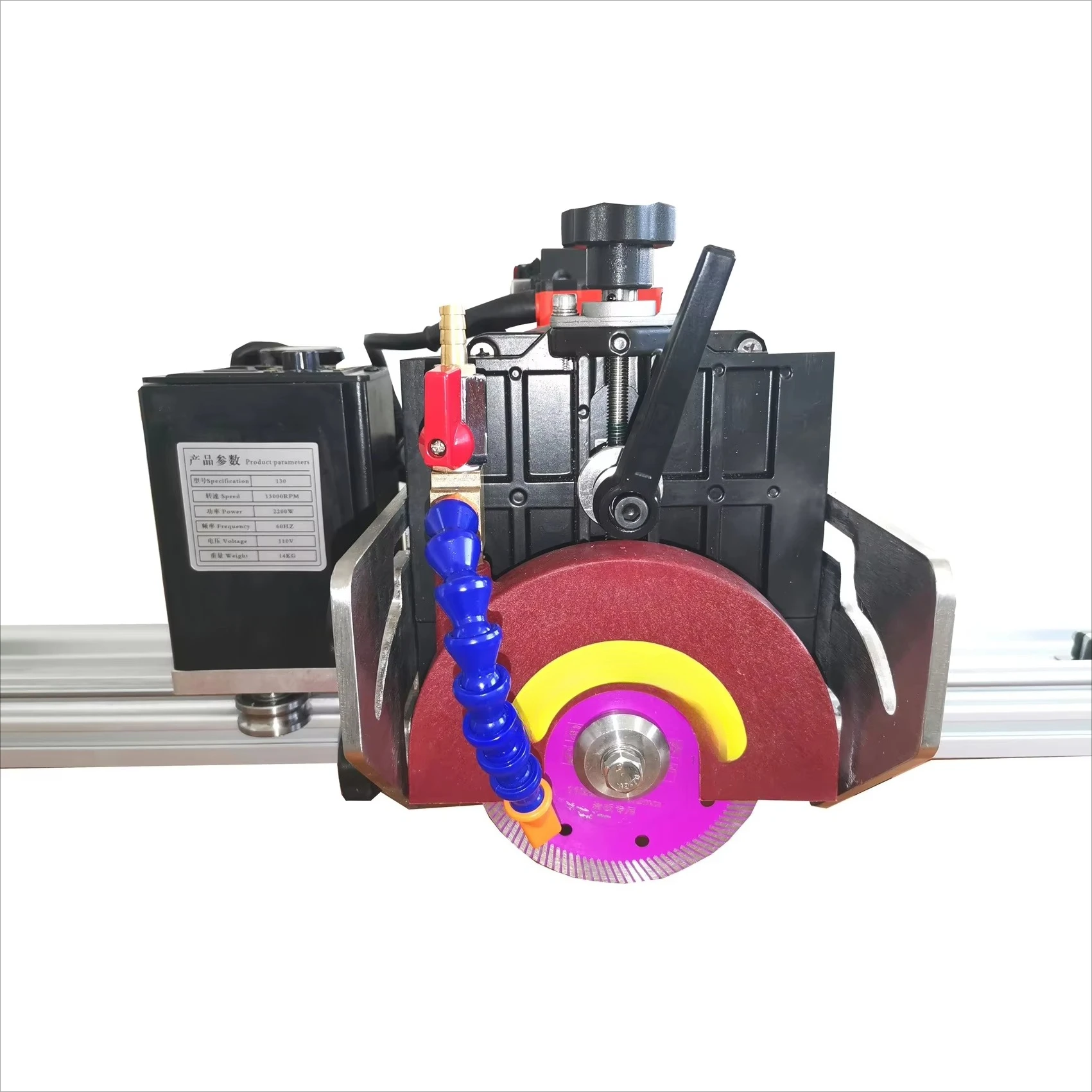 Professional Automatic Moving 45 Degree Miter Wet Cutting Machine Rail Saw for Granite Tile Marble Stone Machinery