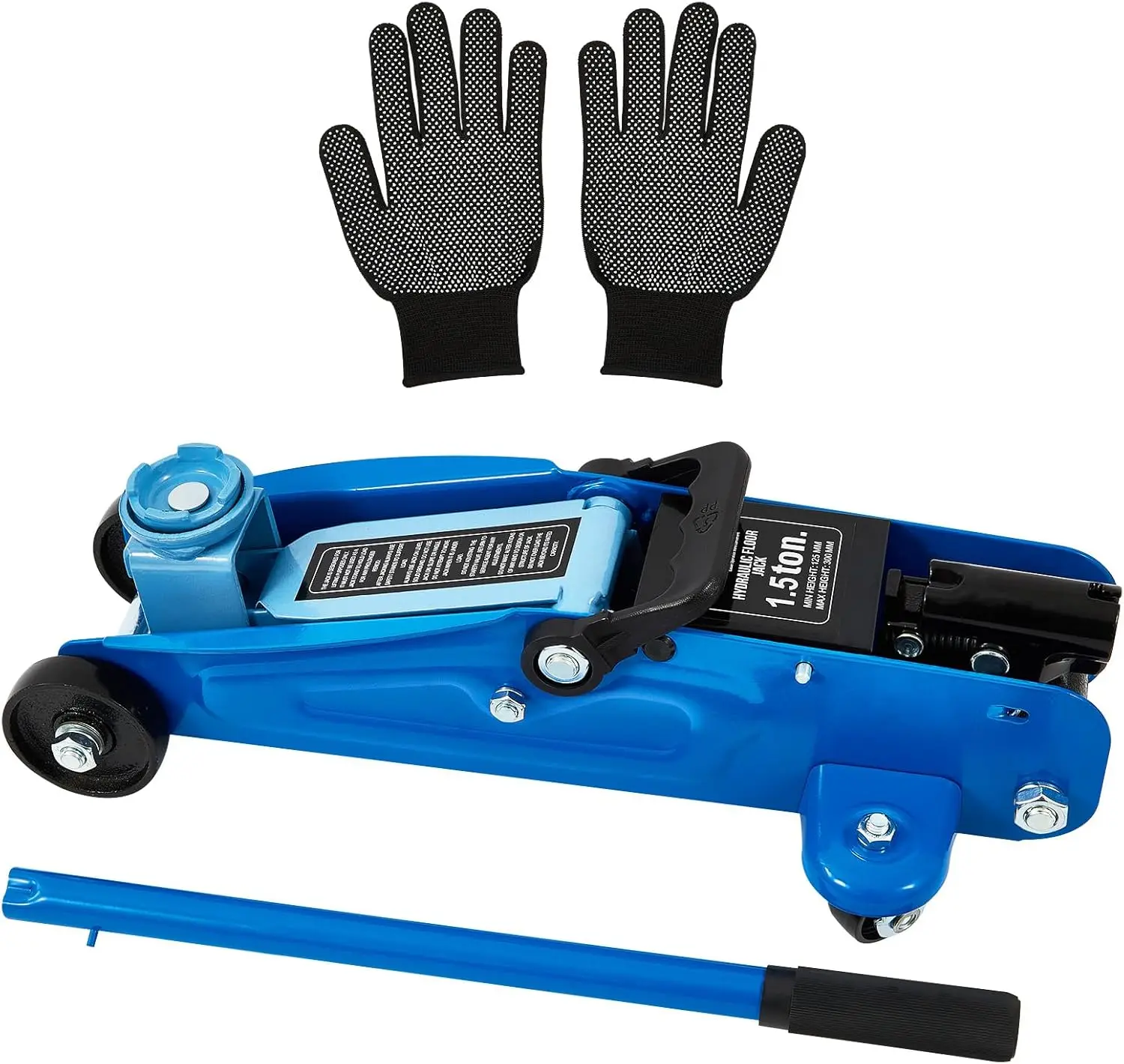 

1.5 Ton Low Profile Floor Jack with Single Piston Pump, Wide Lifting Range for Cars and SUVs