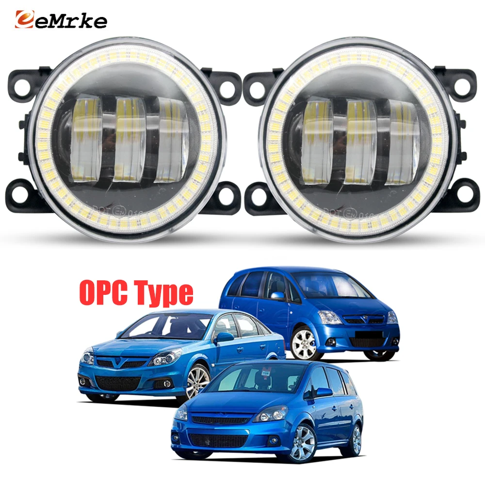 

OEM Style Halogen Led Fog Lights For Opel Meriva Signum Vectra C Zafira B OPC VXR ONLY With Lens Add Angel Eye Auto DRL PTF