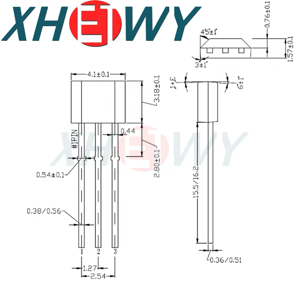 44E 49E Hall Element A3144 A3144E A3144EUA OH3144E Hall Effect Sensor Motor 3144 TO-92S Linear Switch A1344EUA-T