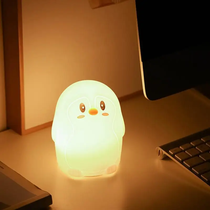 Night Lamp Silicone Cute Animal Nursery Breastfeeding Light Rechargeable Multi-Color Waterproof Silicone Lamp Room Decor For