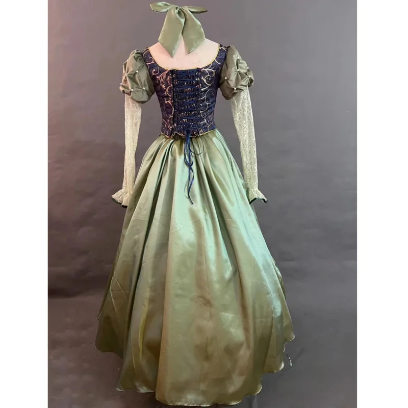 Nova chegada belle princesa luxo bordado cosplay traje biblioteca vestido para festa de halloween trajes feitos sob encomenda