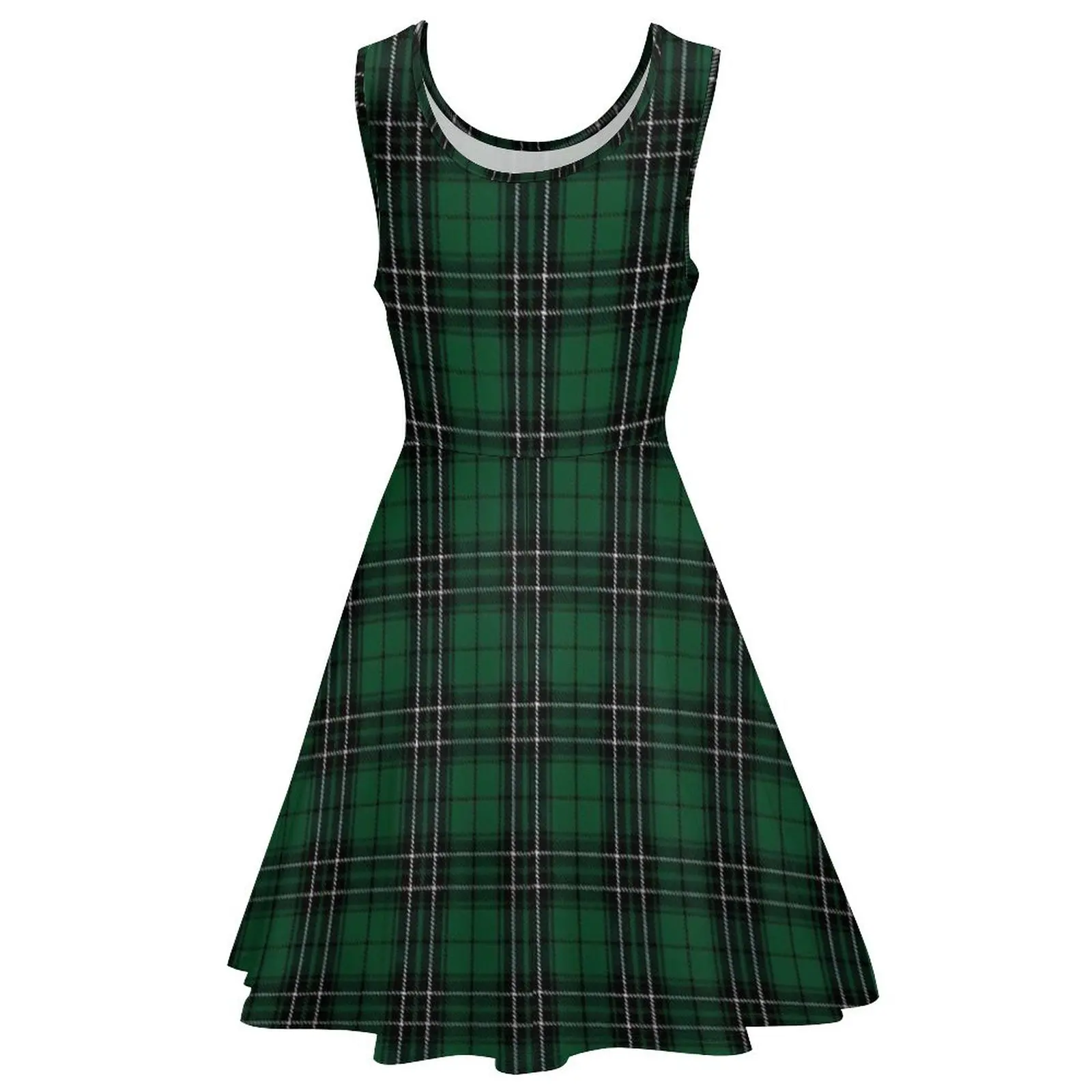 Retro Plaid Kleid grün und schwarz süße Kleider hohe Taille lässig Skate Kleid Damen Design Vestidos Geburtstags geschenk