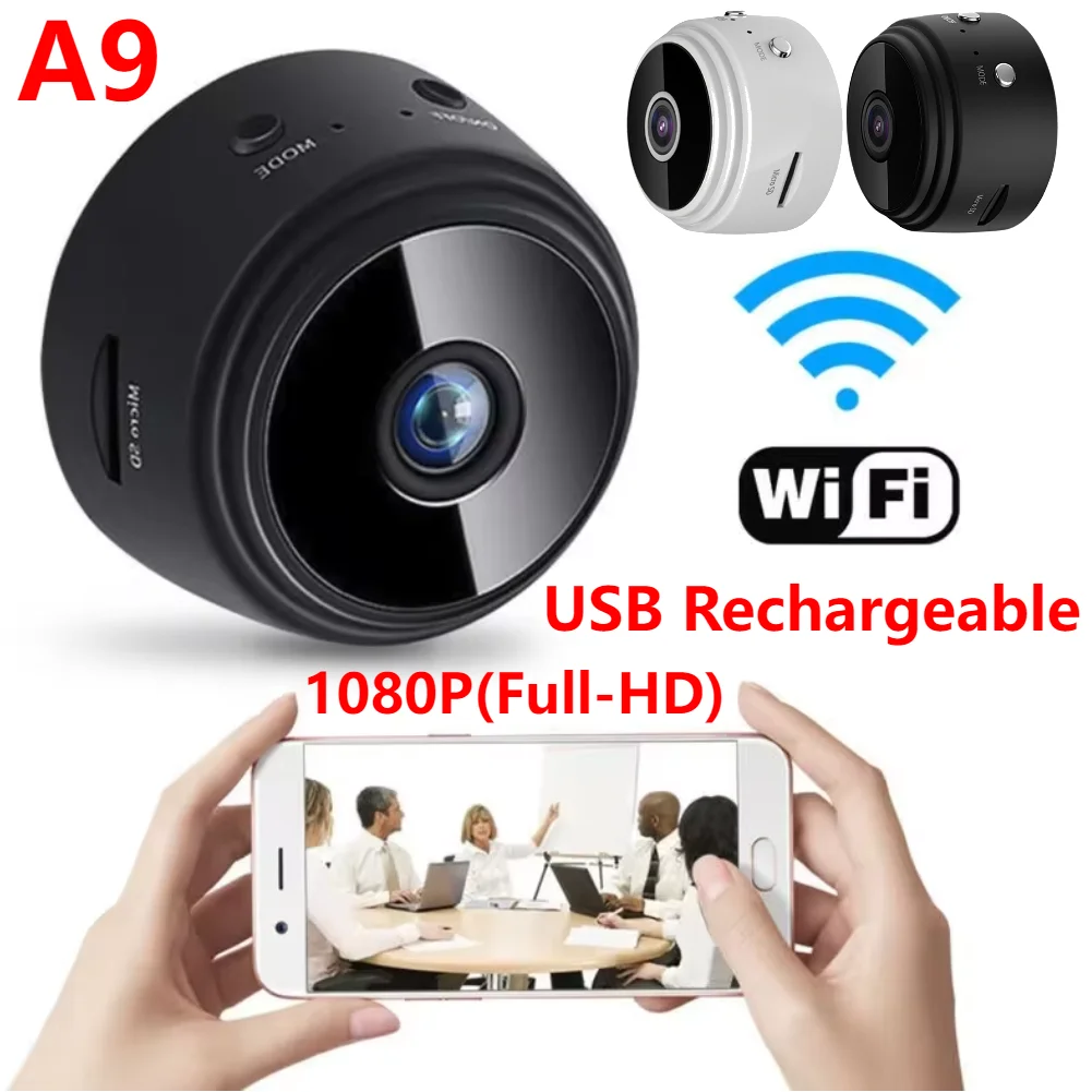 A9 WiFi Mini Camera Wireless Video Recorder Voice Recorder Security Monitoring Camera Smart Home For Infants And Pets 1080P