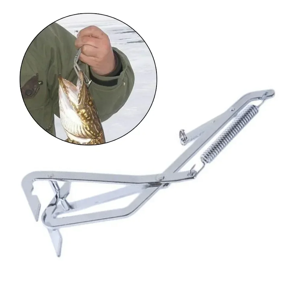 Anzuelos de pesca de acero inoxidable individuales/dobles, trampas para lucios, señuelos, herramientas de pesca duraderas, pinzas para cangrejos