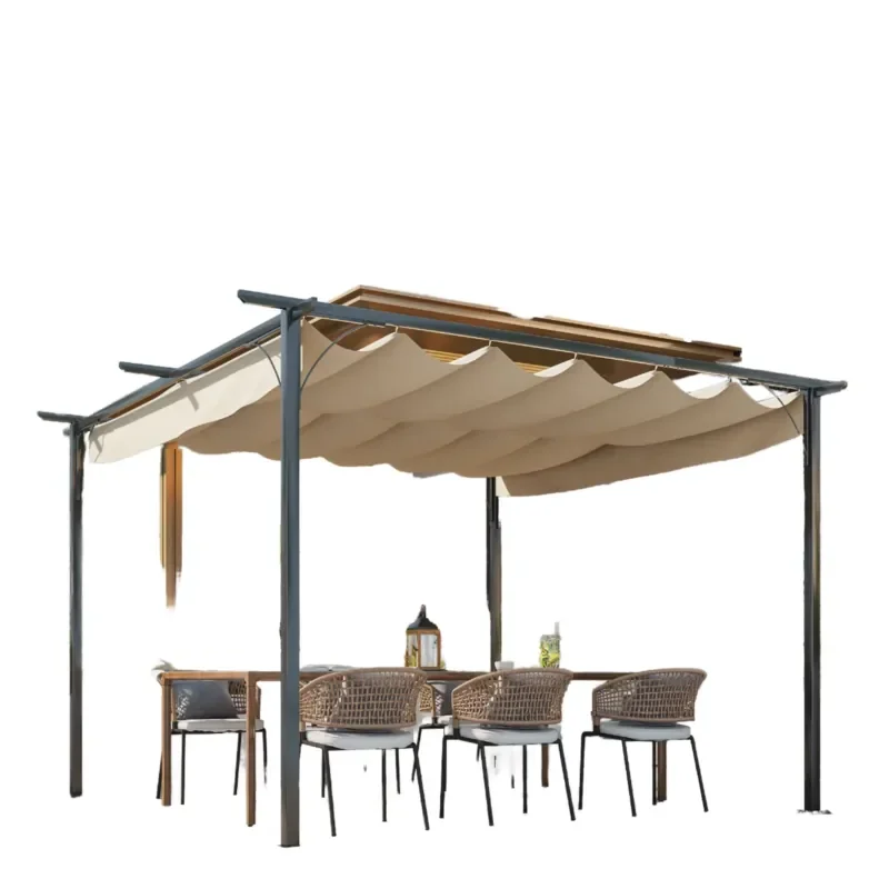 

Modern Louvre Pergola Aluminium Arches Arbours Pergola Columns Gazebos Pergola Roof System Waterproof Retractable Roof Awning